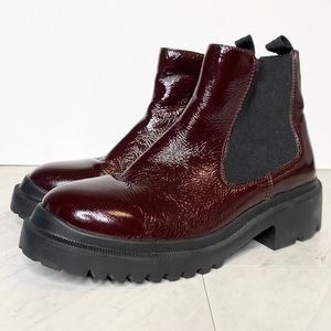 Blondo Cayla Burgundy Patent Leather Boot 9M